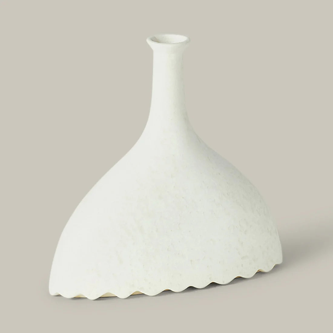 White Geometric Vases