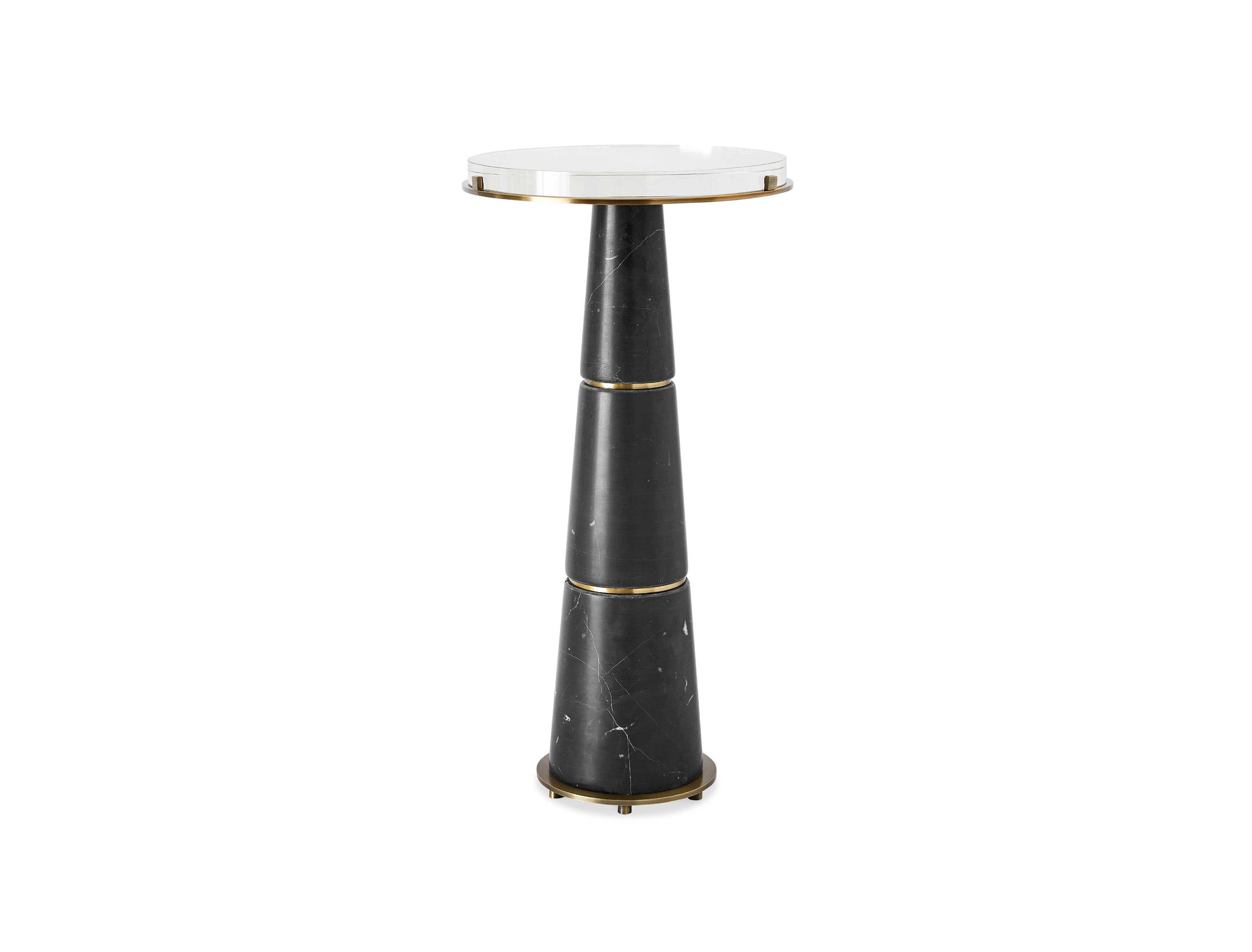 Nero Marquina & Brass Side Table
