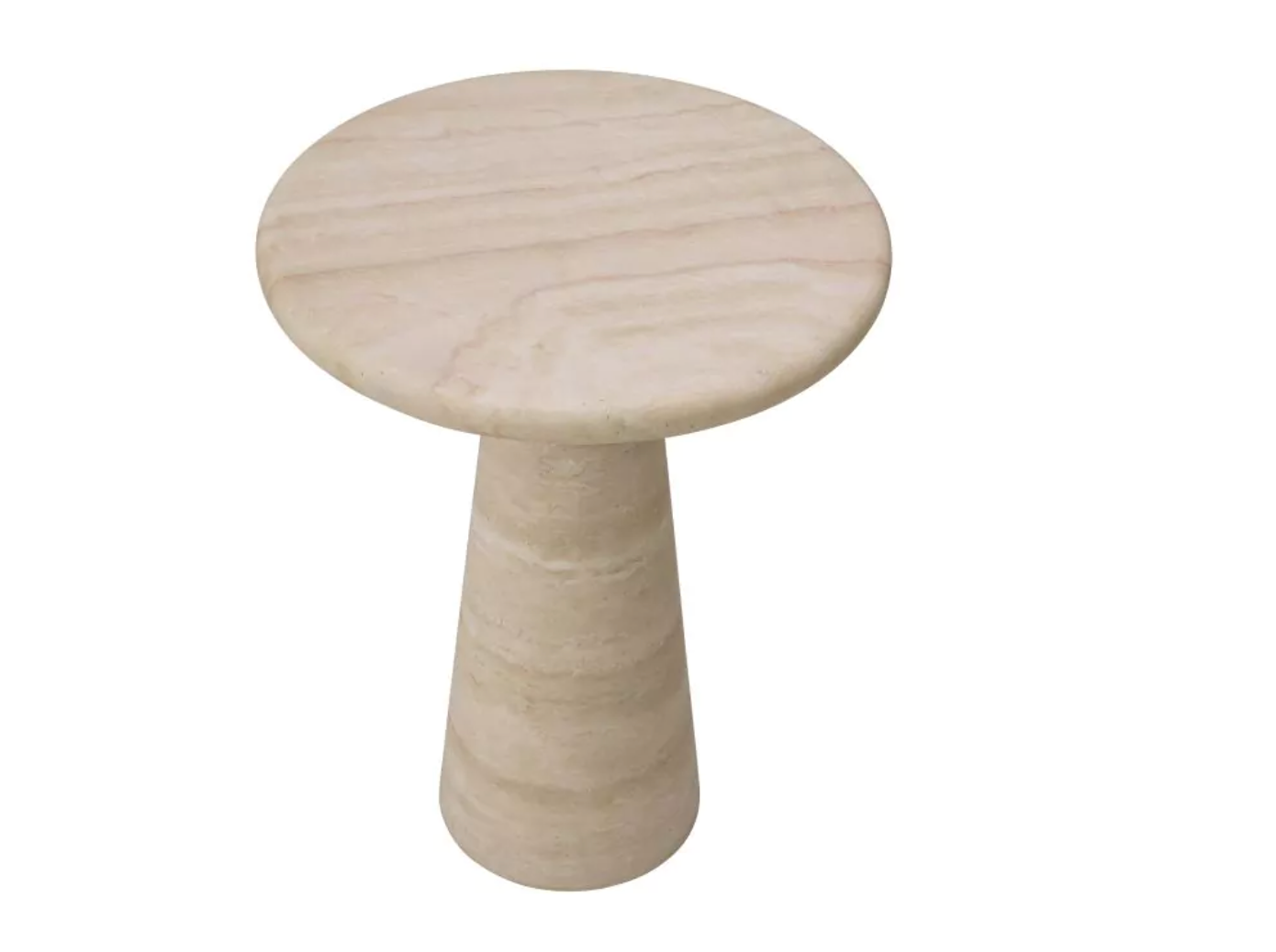 Travertine Side Table