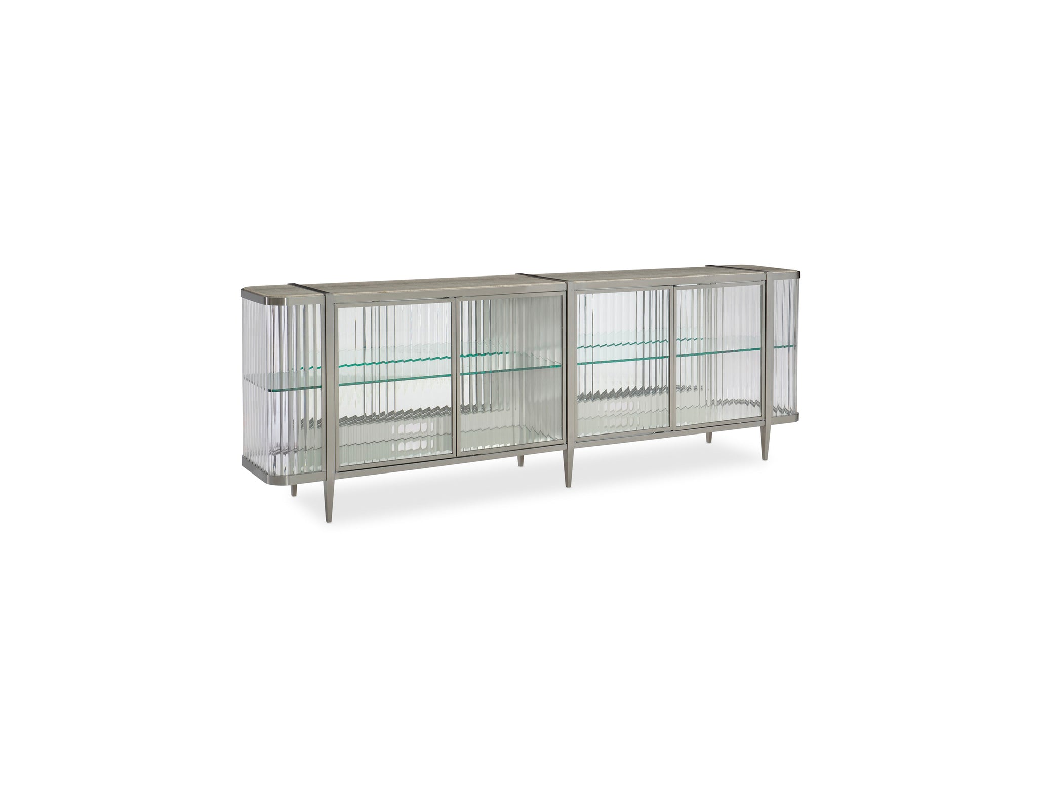 Clear Fluted Sideboard