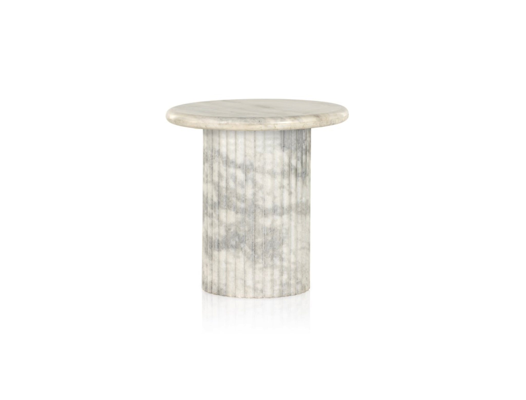 Marble Scalloped Side Table